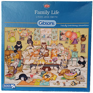 Gibsons - 500 piece - Family Life- Linda Jane Smith - jigsaw puzzle NIB