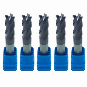 5pcs HRC45 D10 tip diameter 10mm 4 Flute End Mill Tungsten Milling Cutter Bits - Picture 1 of 7