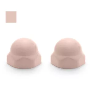 Case Replacement Ceramic Toilet Bolt Caps - Set of 2 - PEACH BLOW - Picture 1 of 1