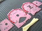 For 94-97 Automatic & Manual Honda Accord Cluster Face Glow Through Gauges Pink