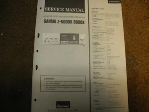 Sansui Z-5000X/3000X Servicehandbuch Original - Bild 1 von 1