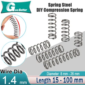 Compression Spring Steel 1.4 mm Wire Dia Small Pressure Springs / Coil Spring - Picture 1 of 24