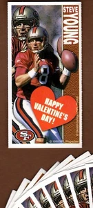 Lotto di 6 carte Steve Young San Valentino, 1999, Football NFL Quarterback Club - Foto 1 di 2