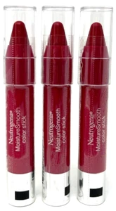 (3) Neutrogena Moisture Smooth Color Stick 0.11 oz Each Sealed 150 - Cherry Pink - Picture 1 of 3