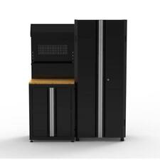 Husky Garage Storage 72.05"X57.17"X19.45" 2-Pc Adjustable Legs+Shelves+Worktop