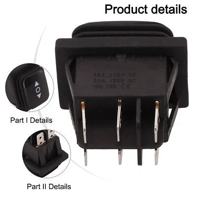 Interrupteur inverse polarit�� momentan��e 6 broches interrupteur 3 positions co - Photo 1/4