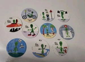 Alien Dude Pogs from Wackers complete set of (1-10) - Picture 1 of 1