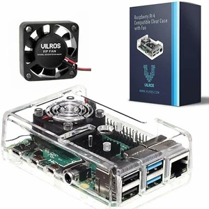 Funda compatible Vilros Raspberry Pi 4 con ventilador incorporado - Imagen 1 de 9
