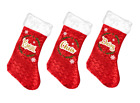 Personalised Christmas Stocking Xmas Deluxe Velvet Sparkle Festive Santa Kids UK