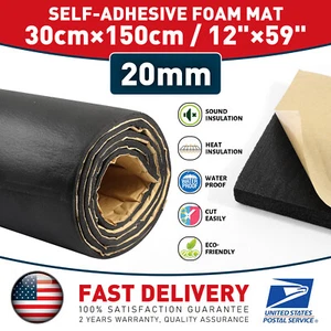 20MM Multi-Function Neoprene Foam Rubber Roll -59"x12"- Soundproof & Waterproof - Picture 1 of 24