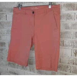 Tom Tailor Chino Bermuda Shorts sz 38 Salmon Pink Summer Casual - Picture 1 of 5