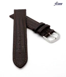 Fluco Teju-Eidechse Uhrenarmband Modell Emporio-NL mocca 20 mm, Handmade - Picture 1 of 3