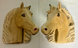 1960s Plaster Cast Chalkware Wall Plaques Approx 14" x 12" Very Heavy - Picture 1 of 11