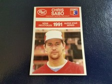 Chris Sabo Tim Wallach Expos 1991 Post Canada Series Miscut RARE Oddball