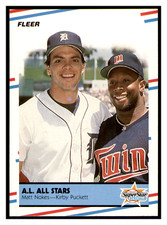 1988 Fleer Matt Nokes/Kirby Puckett A.L. All-Stars #638