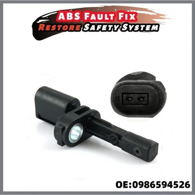 ABS SENSOR REAR LEFT RIGHT FOR VOLKSWAGEN CADDY GOLF A3 LEON OCTAVIA 0986594526 - Image 1 of 4