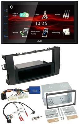 JVC USB Bluetooth Lenkrad DAB 2DIN Autoradio für Toyota Auris 2011-2012 schwarz - Bild 1 von 4
