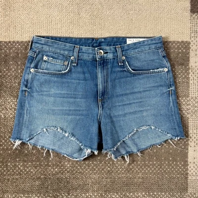 Rag & Bone Dre Low Rise Denim Shorts Size 27 Frayed Hem Womens - Image 1 of 4