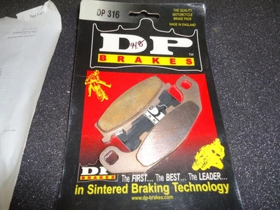 PASTILLAS FRENO SINTERIZADAS DP FRENOS DP316 KAWASAKI KR1 GPX ZXR GPZ ZR 250 400 500 550 Foto 1 de 2