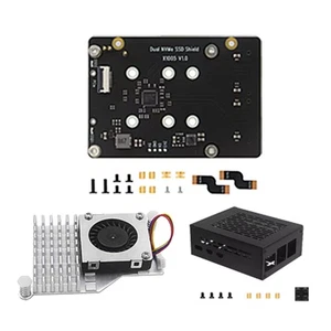 X1005 Dual NVME SSD Shield mit Kühler+Gehäuse PCle zu M.2 Dual SSD für  5 U5360 - Bild 1 von 8