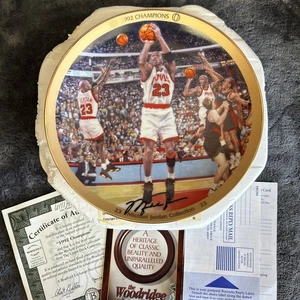 Placa de coleccionista Michael Jordan 1992 Champions Bradford Exchange cubierta superior - Imagen 1 de 4