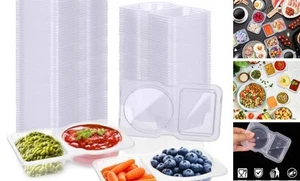 50pcs Double Compartment Condiment Container With Lids,Disposable 2 - Picture 1 of 8
