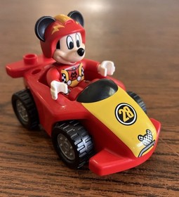 Lego Duplos 10843 Disney Junior  Mickey Mouse Roadster Race Car #28 Driver 