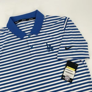 Nike Golf MLB Los Angeles Dodgers Blue Dri-Fit Polo Shirt - Mens Size S - NWT - Picture 1 of 9