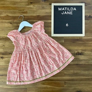 Matilda Jane Vintage Westside Fiona Loves Pink Floral Bows Peasant Cotton Top 6 - Picture 1 of 4