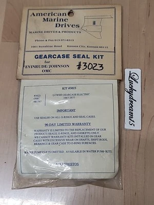 American Marine Drives #3023 para kit de sellado eléctrico de caja de cambios inferior OMC 981797  Foto 1 de 4