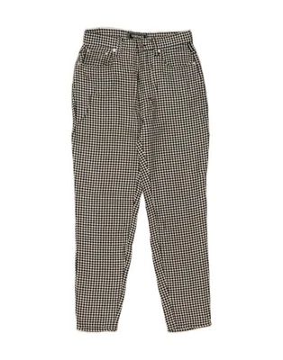 Pantalones cortos ajustados VERSACE para mujer de alta costura W28 L26 negros pata de gallo DT45 Foto 1 de 3