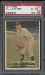 1957 Topps #200 Gil McDougald New York Yankees PSA 6.5 EX-MT+ - Picture 1 of 2