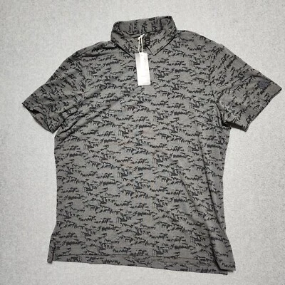 Adidas GO-TO PRT Polo Shirt IL9629 210 Black Large New Camo NWT MSRP $80 Grey - Image 1 of 4