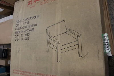 Silla Exterior con Cojín - Acabado Gris - Nueva Foto 1 de 3