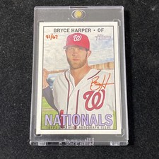 2016 Topps Heritage Bryce Harper Red Ink Autograph 41/67