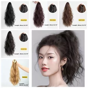 Real Claw Ponytail Clip In Hair Extensions Pony Tail As Human Hair Claw Clip - Picture 1 of 13