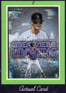 2025 Bowman Greatness Loading #GL-7 Charlie Condon Colorado Rockies - Picture 1 of 2