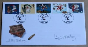 WEIHNACHTEN 1997 ROYAL MAIL FDC SIGNIERT VON POLITIKERIN VIRGINIA BOTTOMLEY - Bild 1 von 2