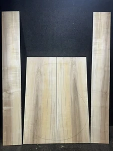 JUEGO DE PARTE POSTERIOR Y LATERALES DE ARCE DE ROCA DURA RIZADA PARA JUMBO 17" - Imagen 1 de 9