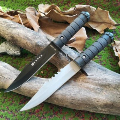 Portable stainless steel hunting knife for outdoor tactical survival combat tool - Image 1 of 4
