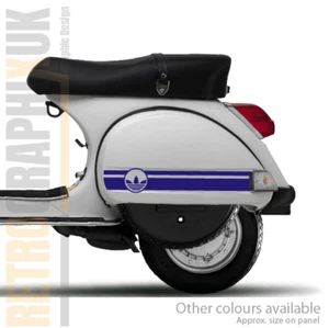 DARK BLUE Vespa PX full kit graphics m/g s/p t/box  | stickers | skinhead mod  - Picture 1 of 7