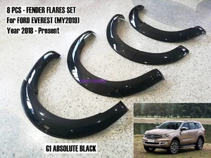Glossy Black Fender Flares Wheel Arch For Ford Everest UAII UA II 2018-2022 SUV - Picture 1 of 9