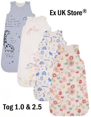 EX UK STORE® BABY SCHLAFSACK 0/6 6/12 12/18 18/24M TRAGBARE DECKE BAUMWOLLE SCHLAFSÄCKE NEU