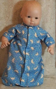 Ropa para Muñeca Bebé Made2Fit American Girl 15" Bitty Sleeper Saco Lunas Estrellas Azul - Imagen 1 de 1