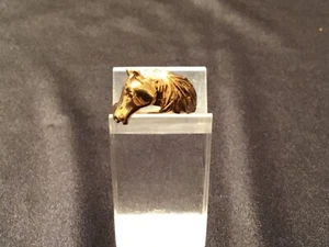 # Bague vintage plaqué or tête de cheval - Picture 1 of 2