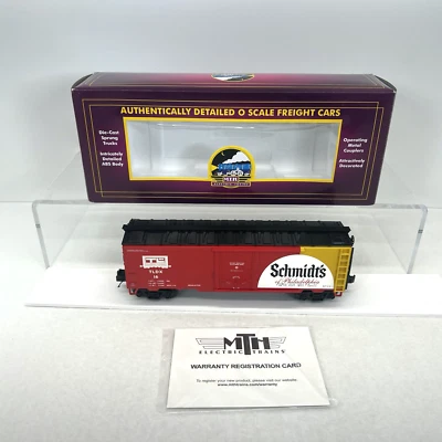 MTH Premier 20-94249 Schmidt’s of Philly  Beer Reefer O Gauge NEW #16 - Image 1 of 4