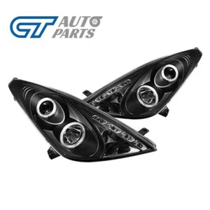 Black CCFL Angel-Eyes Projector Head Light for 99-05 Toyota Celica SS2 headlight - Picture 1 of 15