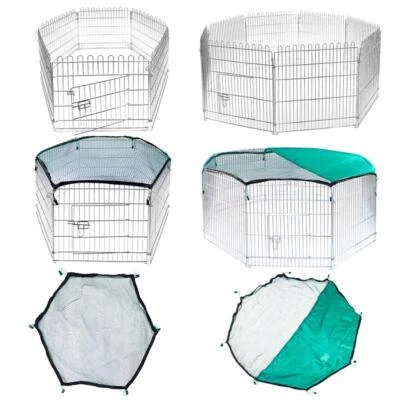 Freilaufgehege Welpenauslauf Welpengitter Hasen Kaninchen Stall Netz Freigehege - Bild 1 von 4