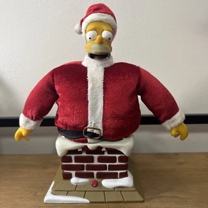 The Simpsons Weihnachten Santa Homer steckt im Schornstein Talking Animated Gemmy 2002 - Bild 1 von 7