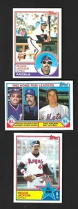 1983 Topps REGGIE JACKSON 3-card lot - #500, #590 All-Star, HR Leader #702 NM - Imagen 1 de 2